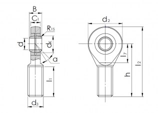 Подшипник Шарнирные головки с внешней резьбой Подшипник SA 25 T/K (POS 25) по выгодным ценам Кузнецк